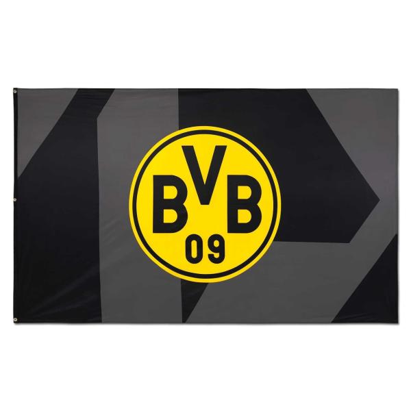 Borussia Dortmund BVB Hissfahne schwarz 250 x 150 cm